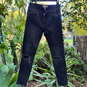 Mango ISA cropped distressed Skinny Jeans